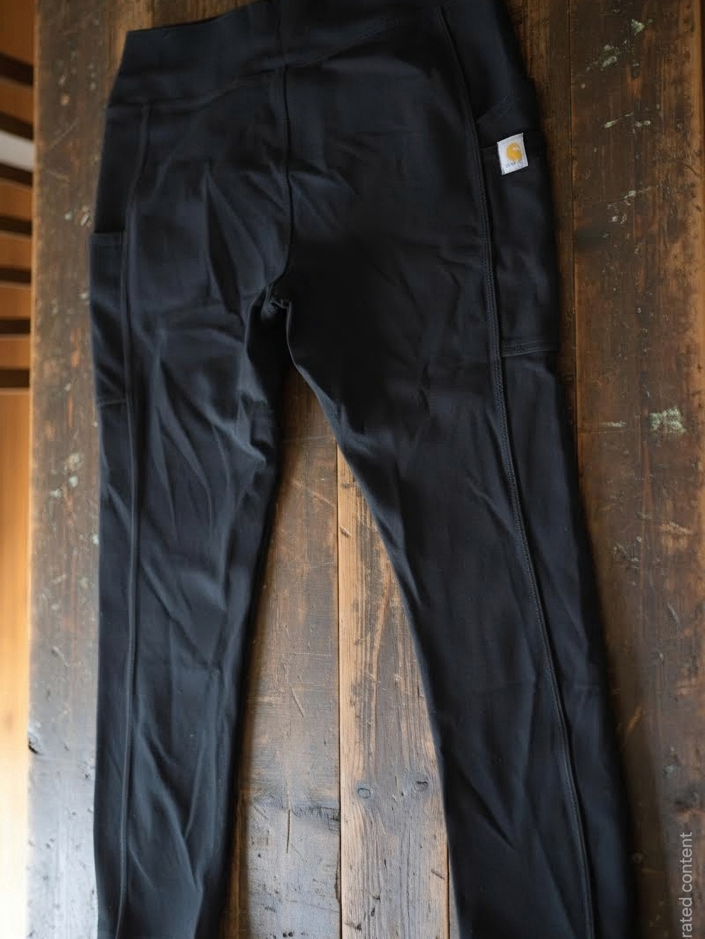 Carhartt Black Stretch Utility Leggings with Logo Patch